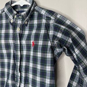 Ralph Lauren Kids Checkered Shirt - Navy and White